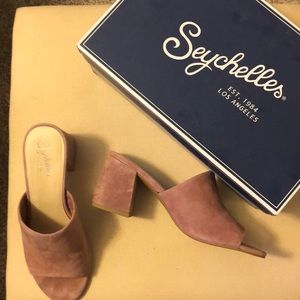 Seychelles Pink Suede Mule